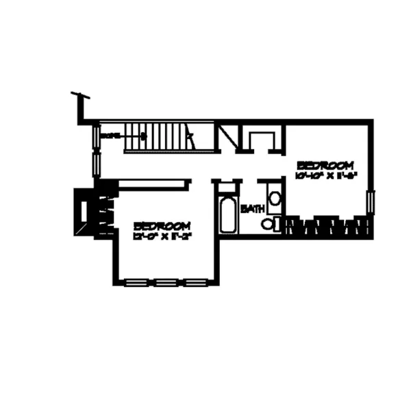 Craftsman House Plan Second Floor - Sadlersville Rustic Country Home 095D-0009 - Shop House Plans and More