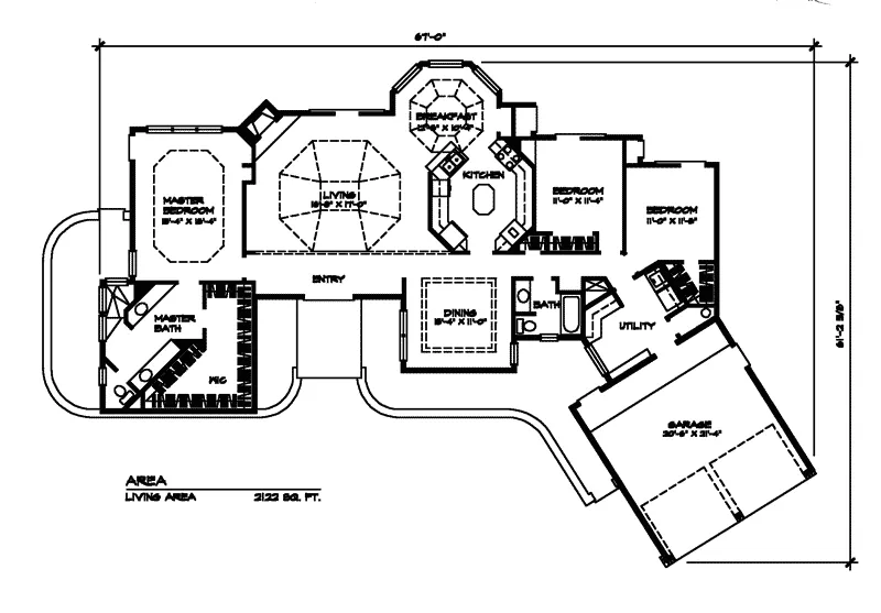 Ranch House Plan First Floor - Lamont Point Ranch Home 095D-0010 - Shop House Plans and More