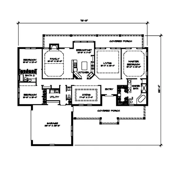 Country House Plan First Floor - Adams Pond Rustic Home 095D-0011 - Search House Plans and More