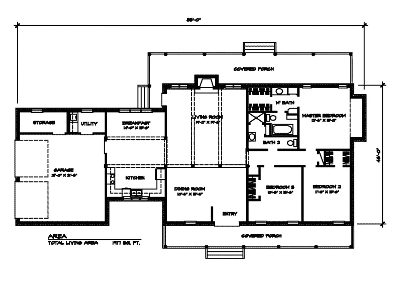 Acadian House Plan First Floor - Dunbar Point Rustic Acadian Home 095D-0012 - Search House Plans and More