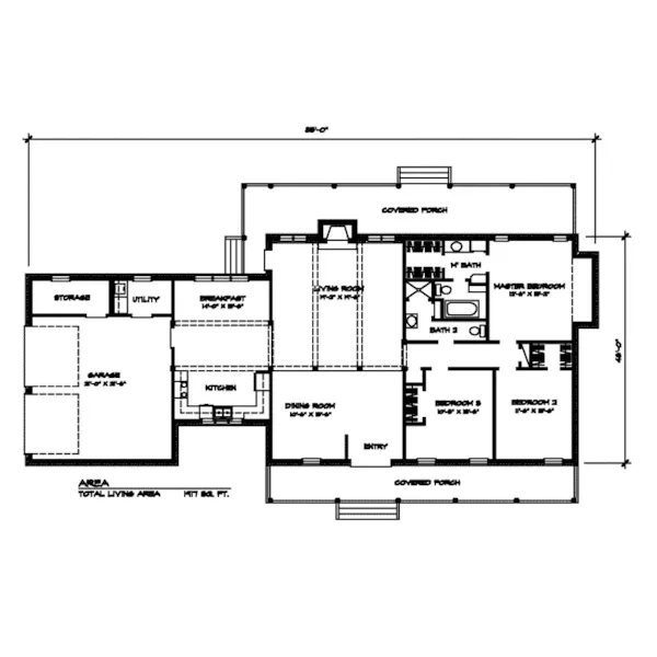 Acadian House Plan First Floor - Dunbar Point Rustic Acadian Home 095D-0012 - Search House Plans and More