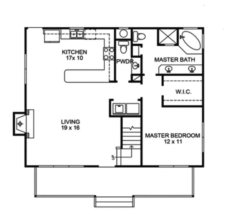 Cabin & Cottage House Plan First Floor - Stayton Rustic Cabin Home 095D-0014 - Shop House Plans and More