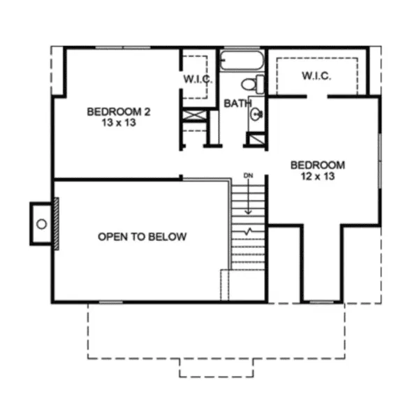 Rustic House Plan Second Floor - Stayton Rustic Cabin Home 095D-0014 - Shop House Plans and More