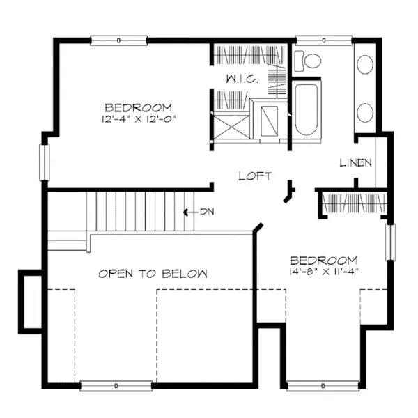 Craftsman House Plan Second Floor - Faxon Farmhouse 095D-0016 - Search House Plans and More