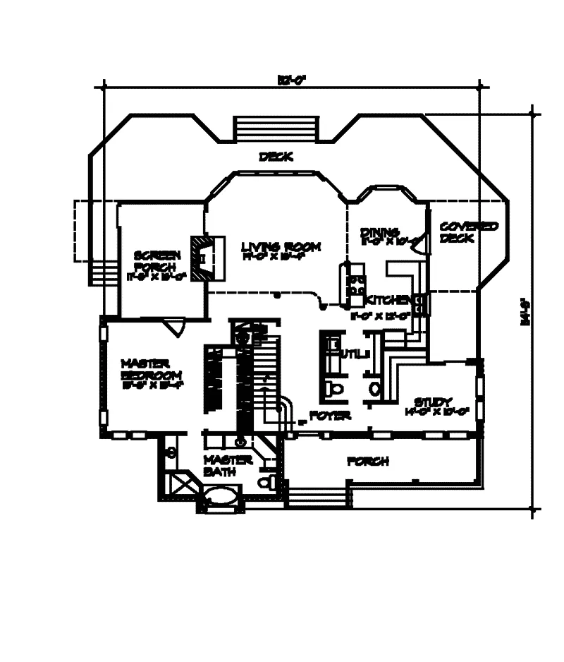 Traditional House Plan First Floor - Henry Vacation Waterfront Home 095D-0017 - Search House Plans and More