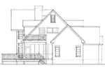 Traditional House Plan Left Elevation - Henry Vacation Waterfront Home 095D-0017 - Search House Plans and More