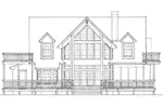 Lake House Plan Rear Elevation - Henry Vacation Waterfront Home 095D-0017 - Search House Plans and More