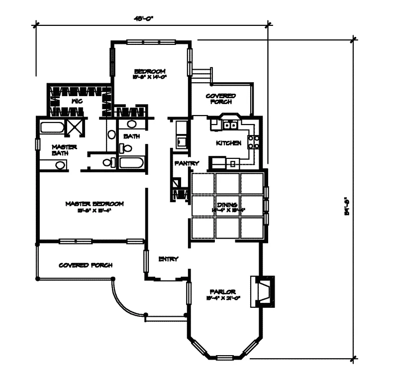 Traditional House Plan First Floor - Gleason Farm Country Home 095D-0018 - Search House Plans and More