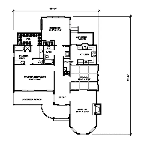 Victorian House Plan First Floor - Gleason Farm Country Home 095D-0018 - Search House Plans and More