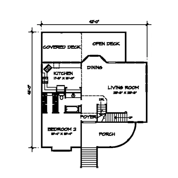 Traditional House Plan First Floor - Sidonia Hill Country Home 095D-0019 - Shop House Plans and More