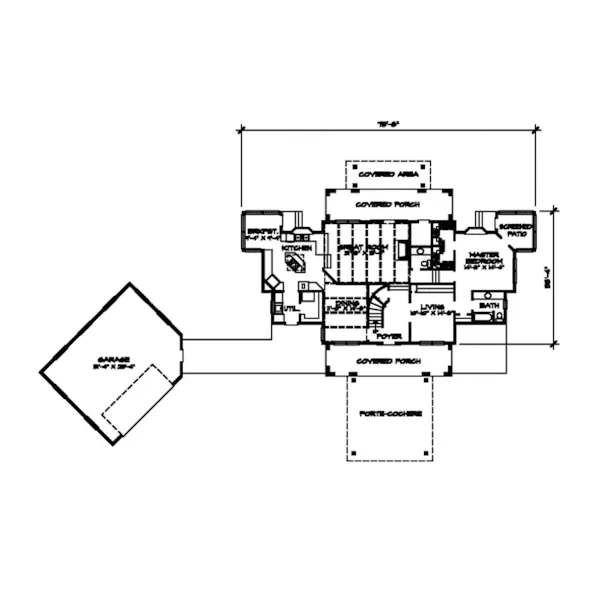 Mediterranean House Plan First Floor - Newbern Park Adobe Home 095D-0021 - Shop House Plans and More