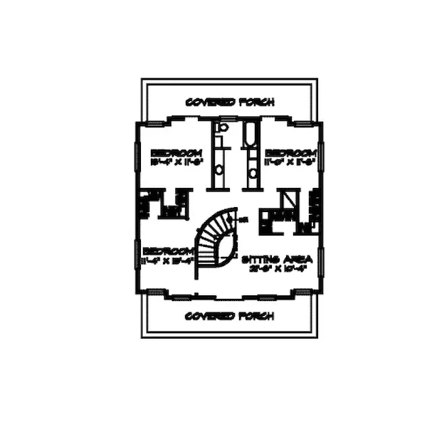 Mediterranean House Plan Second Floor - Newbern Park Adobe Home 095D-0021 - Shop House Plans and More