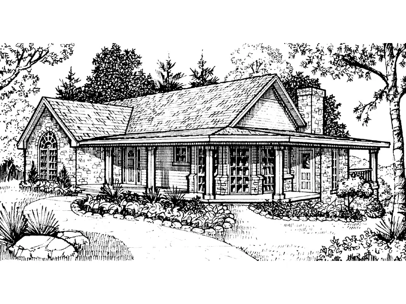 Country House Plan Front Image of House - Churchtown Country Lake Home 095D-0022 - Search House Plans and More