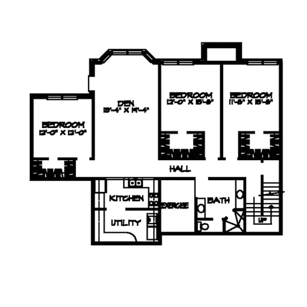 Southern House Plan Lower Level Floor - Ripley Traditional Home 095D-0024 - Shop House Plans and More