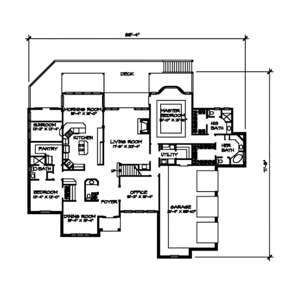 European House Plan First Floor - Chablis Country Style Home 095D-0025 - Search House Plans and More