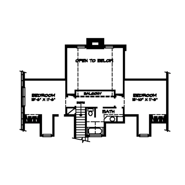 Acadian House Plan Second Floor - Atwood Place Rustic Country Home 095D-0026 - Search House Plans and More