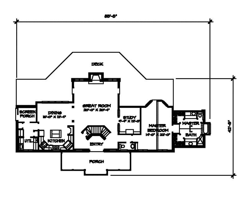 Traditional House Plan First Floor - Johnsonville Rustic Country Home 095D-0028 - Search House Plans and More