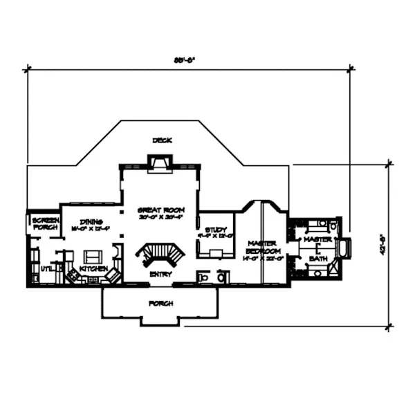 Traditional House Plan First Floor - Johnsonville Rustic Country Home 095D-0028 - Search House Plans and More