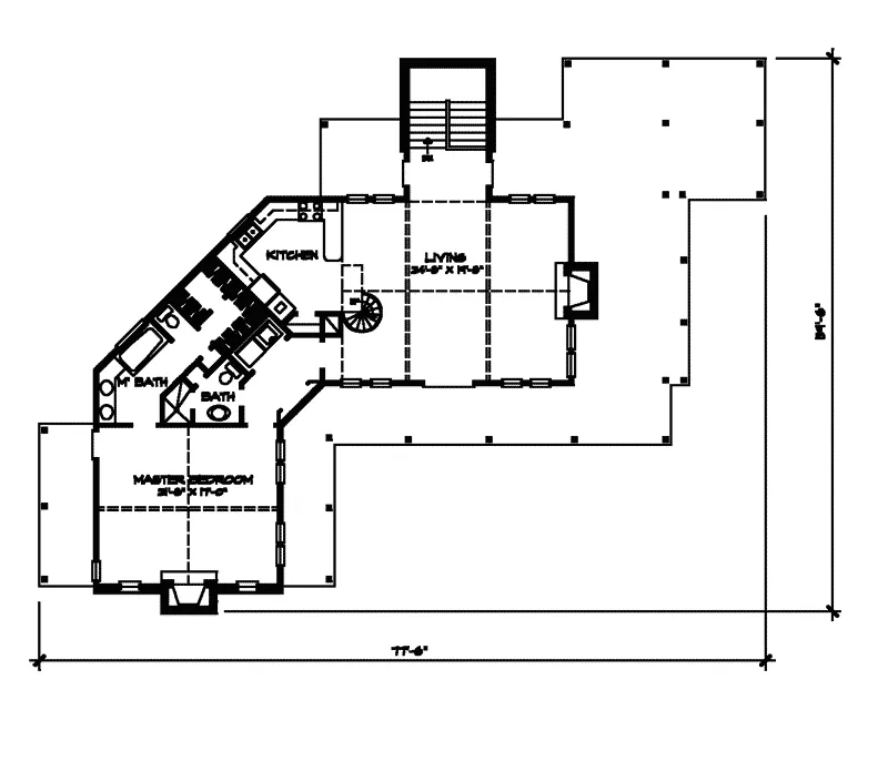 Lake House Plan First Floor - Palm Harbor Waterfront Home 095D-0029 - Shop House Plans and More