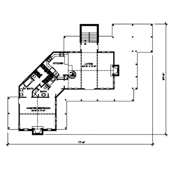 Country House Plan First Floor - Palm Harbor Waterfront Home 095D-0029 - Shop House Plans and More