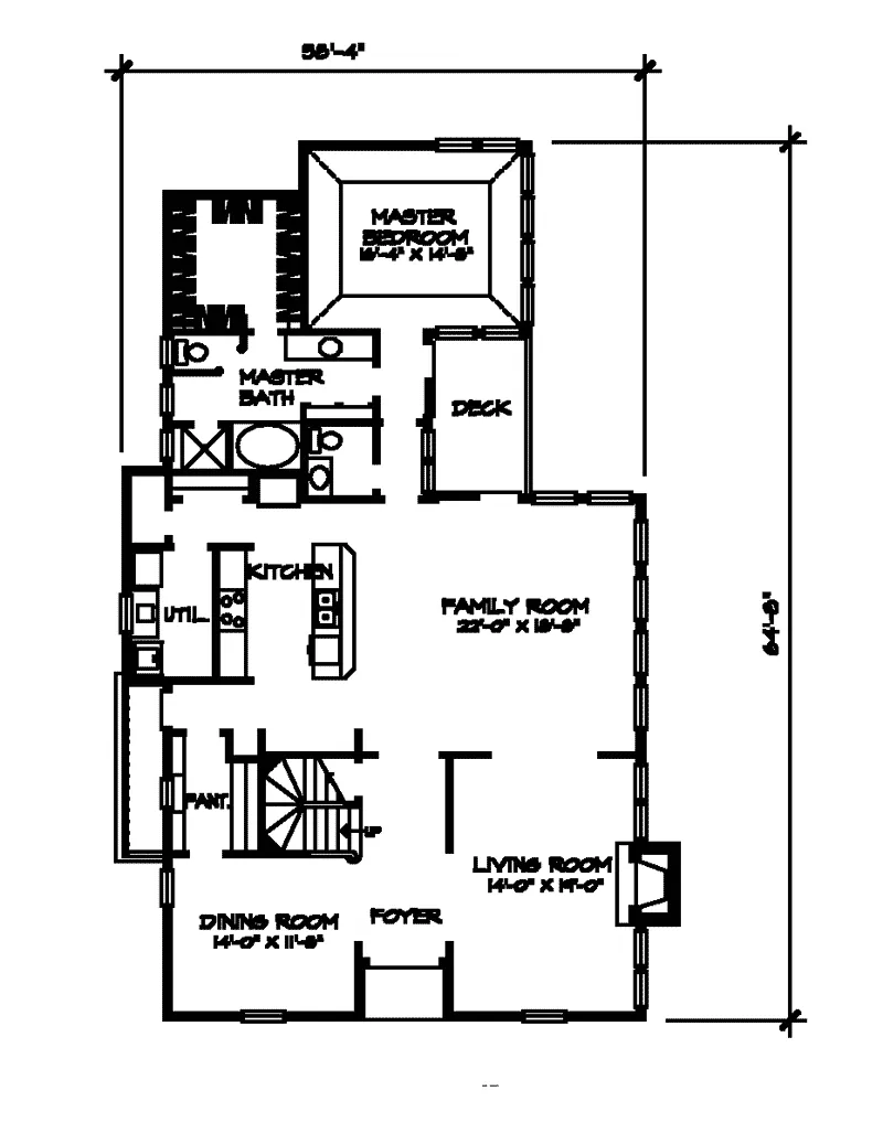 Southern House Plan First Floor - Kingston Springs European Home 095D-0030 - Search House Plans and More