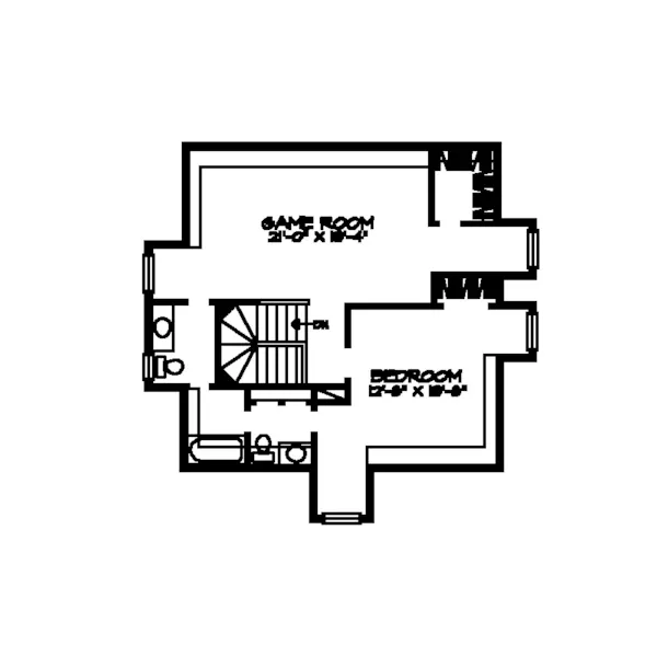 Colonial House Plan Second Floor - Kingston Springs European Home 095D-0030 - Search House Plans and More