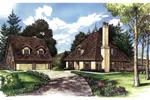 English Cottage Style Home With Detached Garage With Dormers