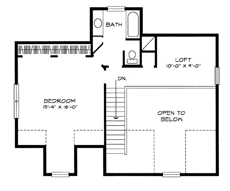 Vacation House Plan Second Floor - Donnelly Rustic Home 095D-0034 - Search House Plans and More