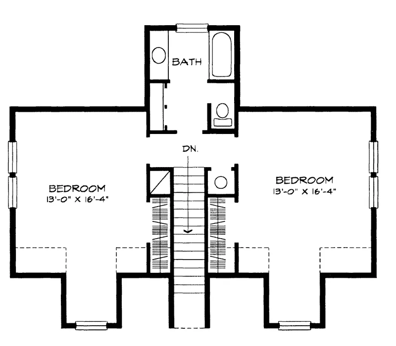Bungalow House Plan Second Floor - Laneview Rustic Country Home 095D-0035 - Shop House Plans and More