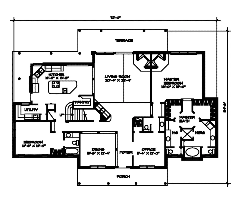 Country House Plan First Floor - Fruitland Farm Luxury Home 095D-0036 - Search House Plans and More