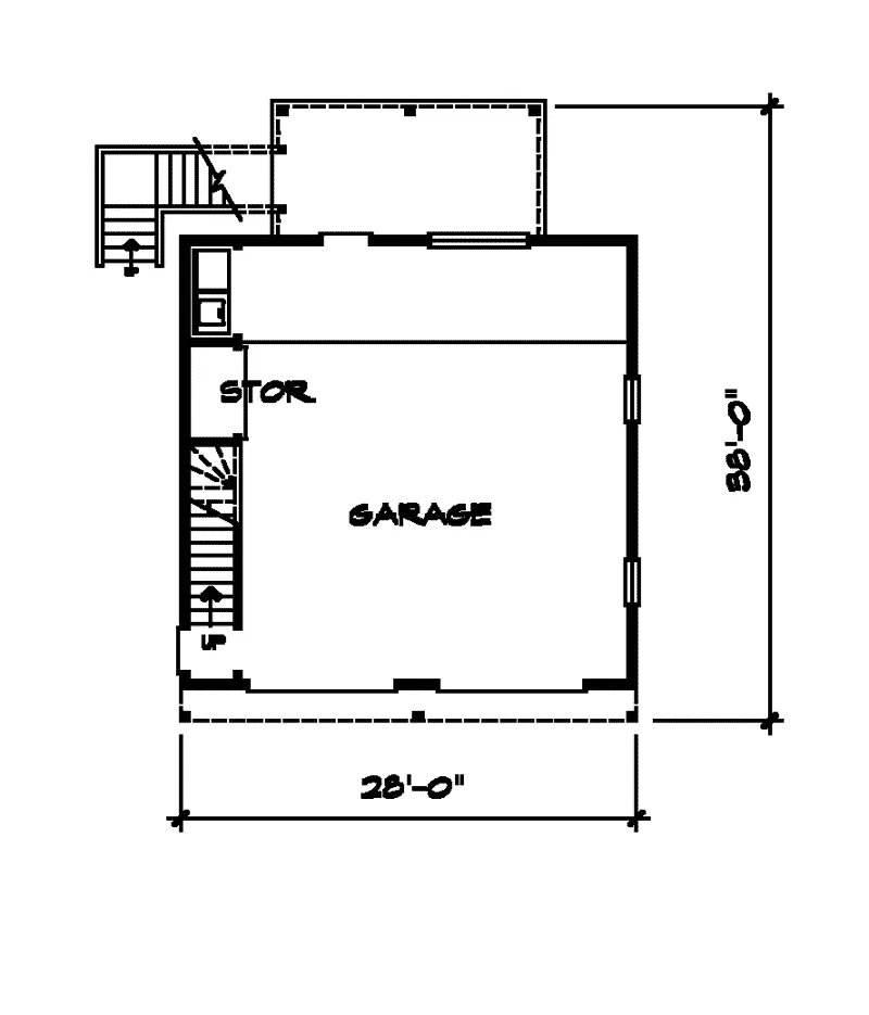 Vacation House Plan First Floor - Henning Apartment Garage 095D-0038 - Search House Plans and More