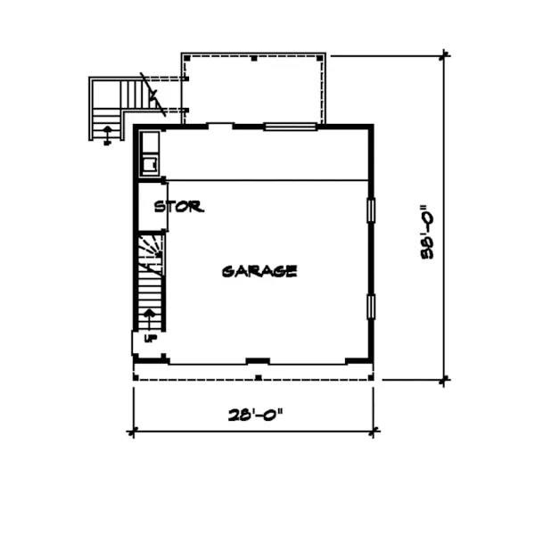 Ranch House Plan First Floor - Henning Apartment Garage 095D-0038 - Search House Plans and More