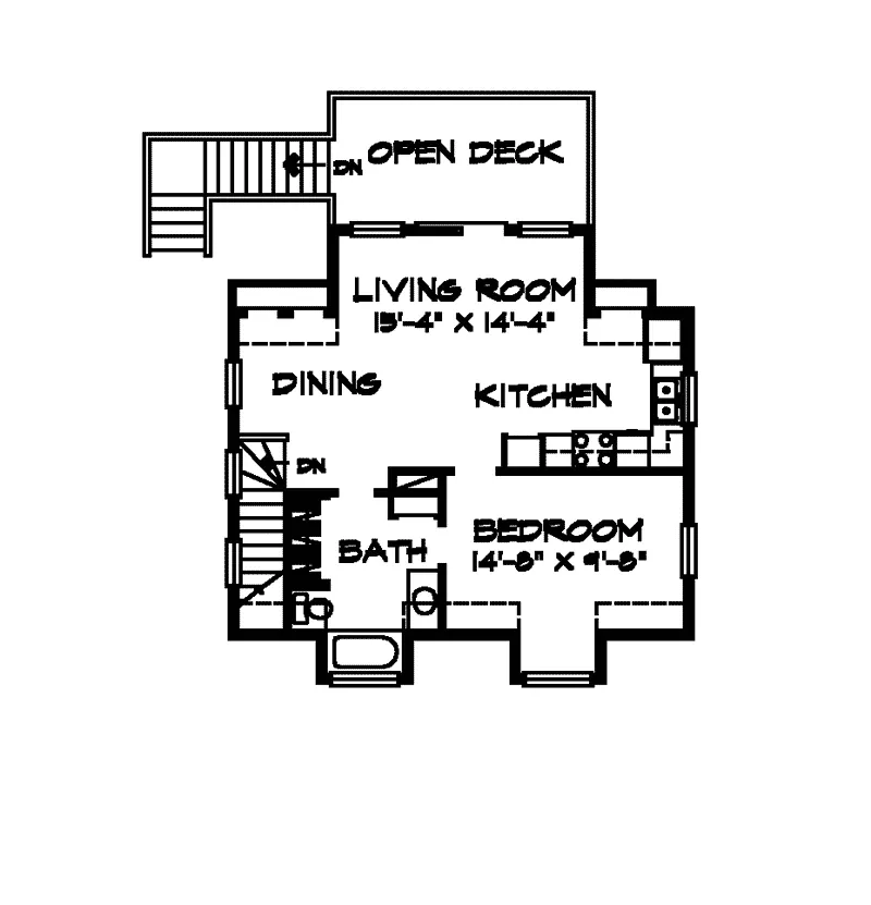 Ranch House Plan Second Floor - Henning Apartment Garage 095D-0038 - Search House Plans and More