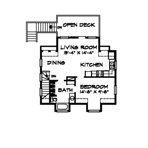 Ranch House Plan Second Floor - Henning Apartment Garage 095D-0038 - Search House Plans and More