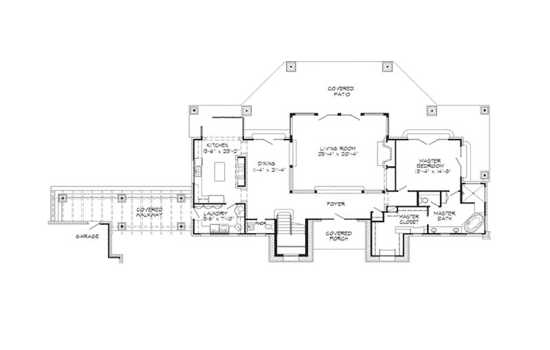 Tudor House Plan First Floor - Westover Point Country Home 095D-0041 - Shop House Plans and More