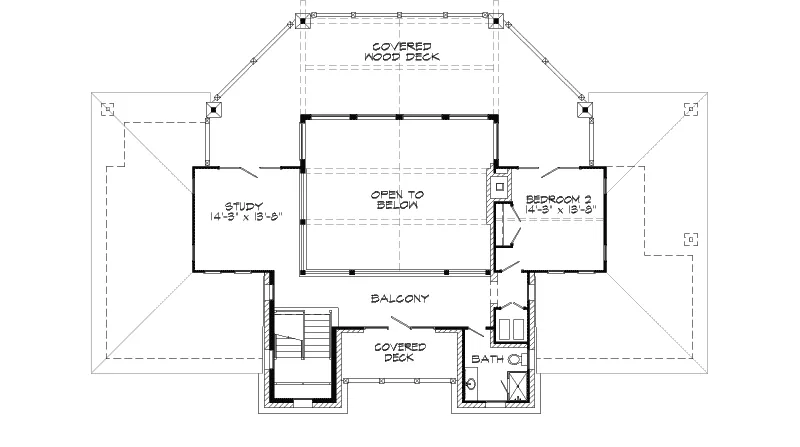 Southern Plantation House Plan Second Floor - Westover Point Country Home 095D-0041 - Shop House Plans and More
