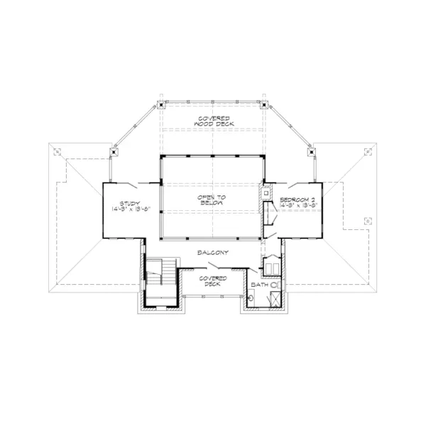 Southern Plantation House Plan Second Floor - Westover Point Country Home 095D-0041 - Shop House Plans and More