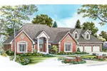 Early American House Plan Front of Home - Shipps Bend Traditional Home 095D-0043 - Shop House Plans and More