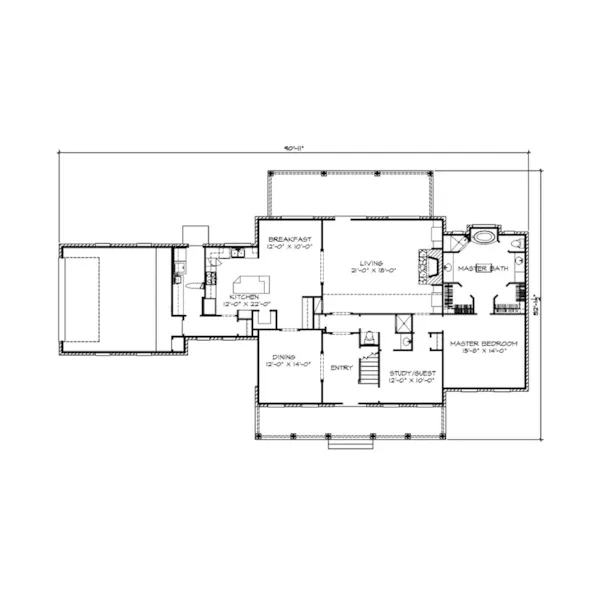 Plantation House Plan First Floor - Williamson Plantation Home 095D-0045 - Shop House Plans and More