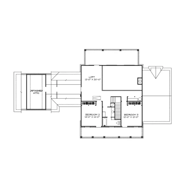 Plantation House Plan Second Floor - Williamson Plantation Home 095D-0045 - Shop House Plans and More