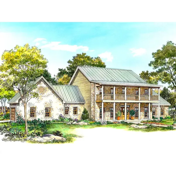 Plantation House Plan Front of Home - Williamson Plantation Home 095D-0045 - Shop House Plans and More