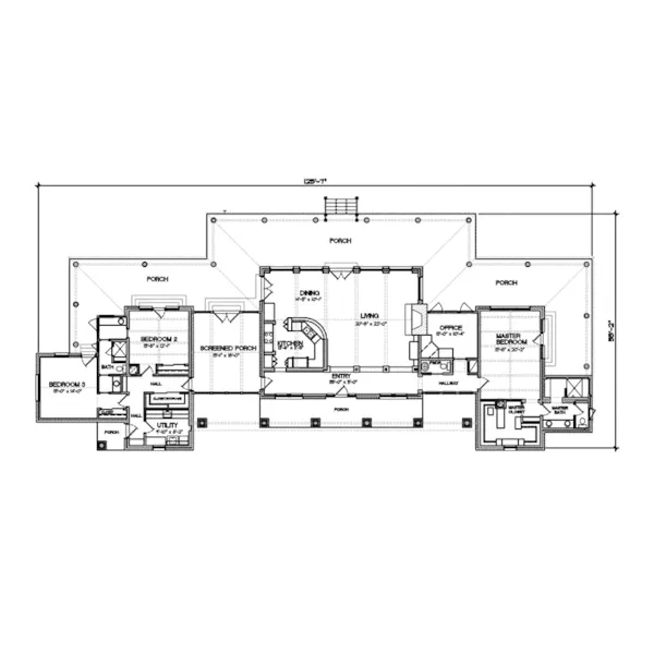 Traditional House Plan First Floor - Dickson Rustic Country Home 095D-0046 - Search House Plans and More