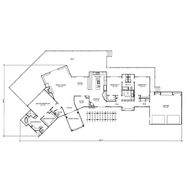 Rustic House Plan First Floor - McKinney Lane Country Home 095D-0052 - Shop House Plans and More