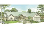 Ranch House Plan Front of Home - 095D-0054 - Shop House Plans and More