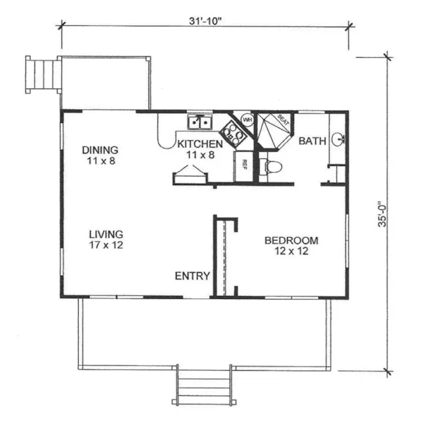 Country House Plan First Floor - Frisco Bay Country Cottage 095D-0056 - Shop House Plans and More