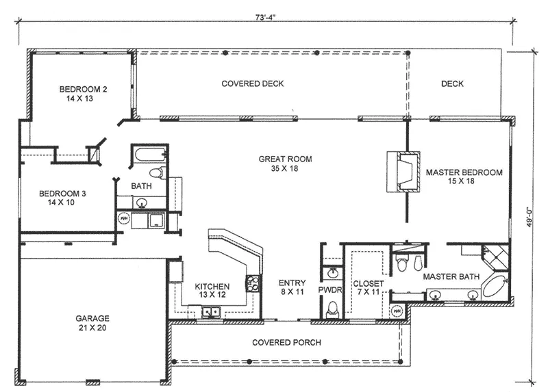 Traditional House Plan First Floor - 095D-0057 - Shop House Plans and More