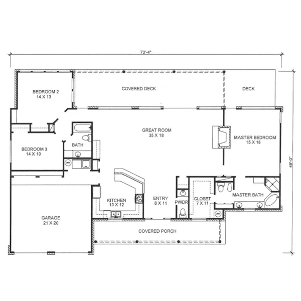 Country House Plan First Floor - Milton Bay Country Home 095D-0057 - Shop House Plans and More