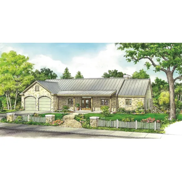 Country House Plan Front of Home - Milton Bay Country Home 095D-0057 - Shop House Plans and More