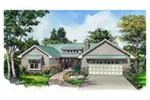 Ranch House Plan Front of House 095D-0058