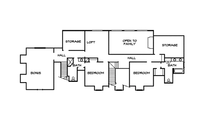 Country House Plan Second Floor - Beech River Country Home 095S-0001 - Search House Plans and More